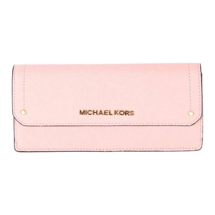 MICHAEL KORS Hayes Leather Wallet Clutch Women's Pink