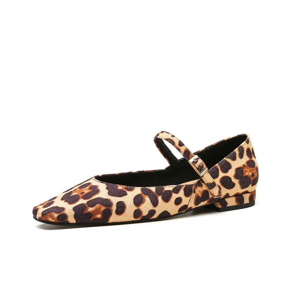 GOSO Mary Jane Shoes Женские с леопардовым принтом