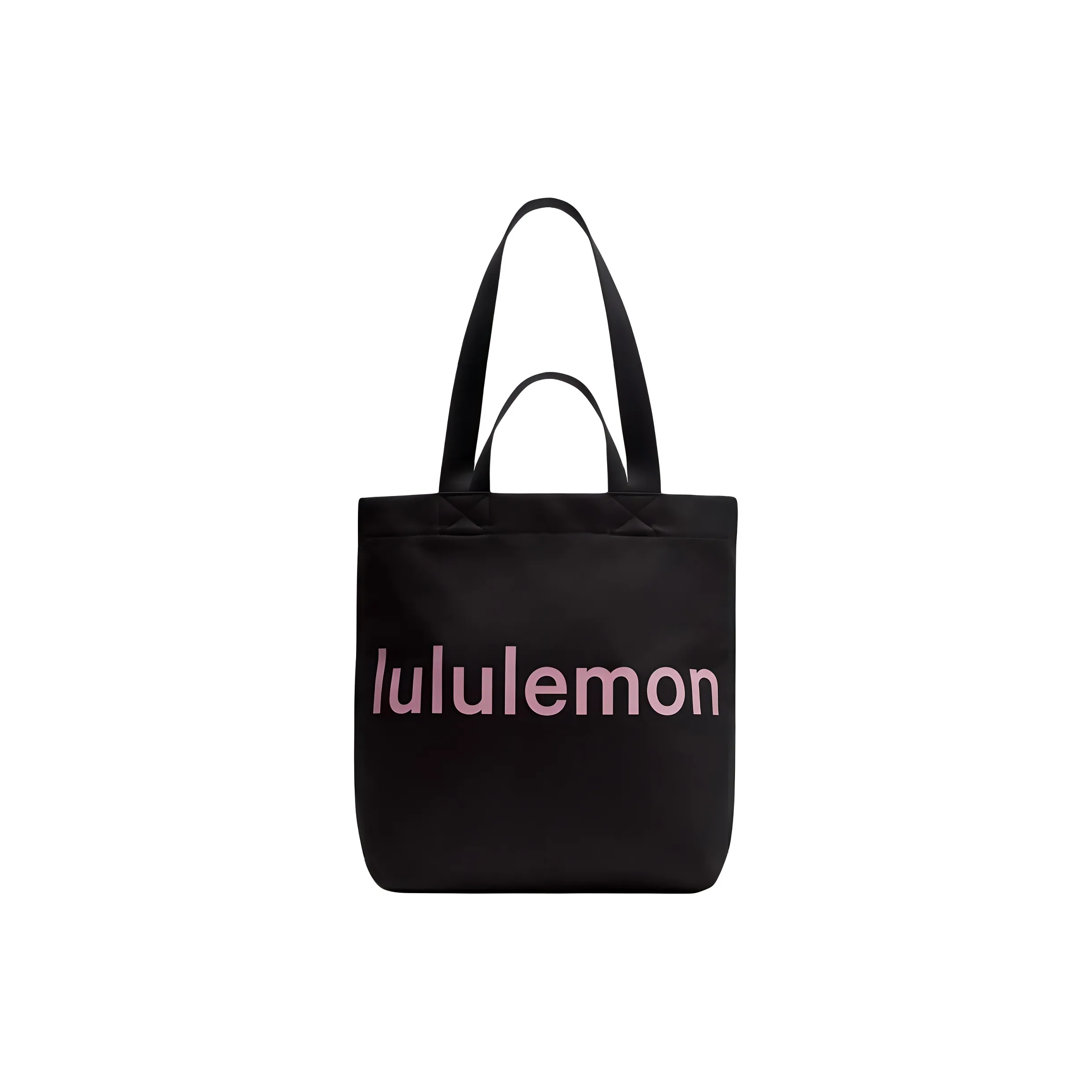 Lululemon Cotton Tote Bag, Shopping Bag, Handbag Women's Black & Rose Pink
