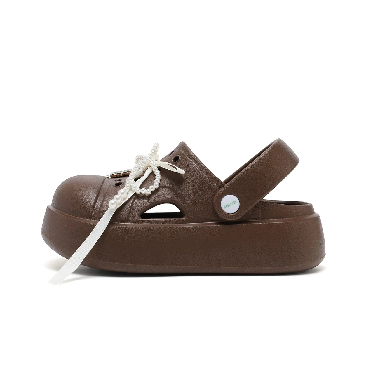 JOSINY Лето Outerwear Trendy Fashion Slip On Outdoor Beach Shoes Closed Toe Mules Sabos Women's Brown JOSINY Лето Верхняя одежда Модный Модный Slip On На открытом воздухе Пляж Обувь Закрытый носок Мюли Сабо Женские Коричневый