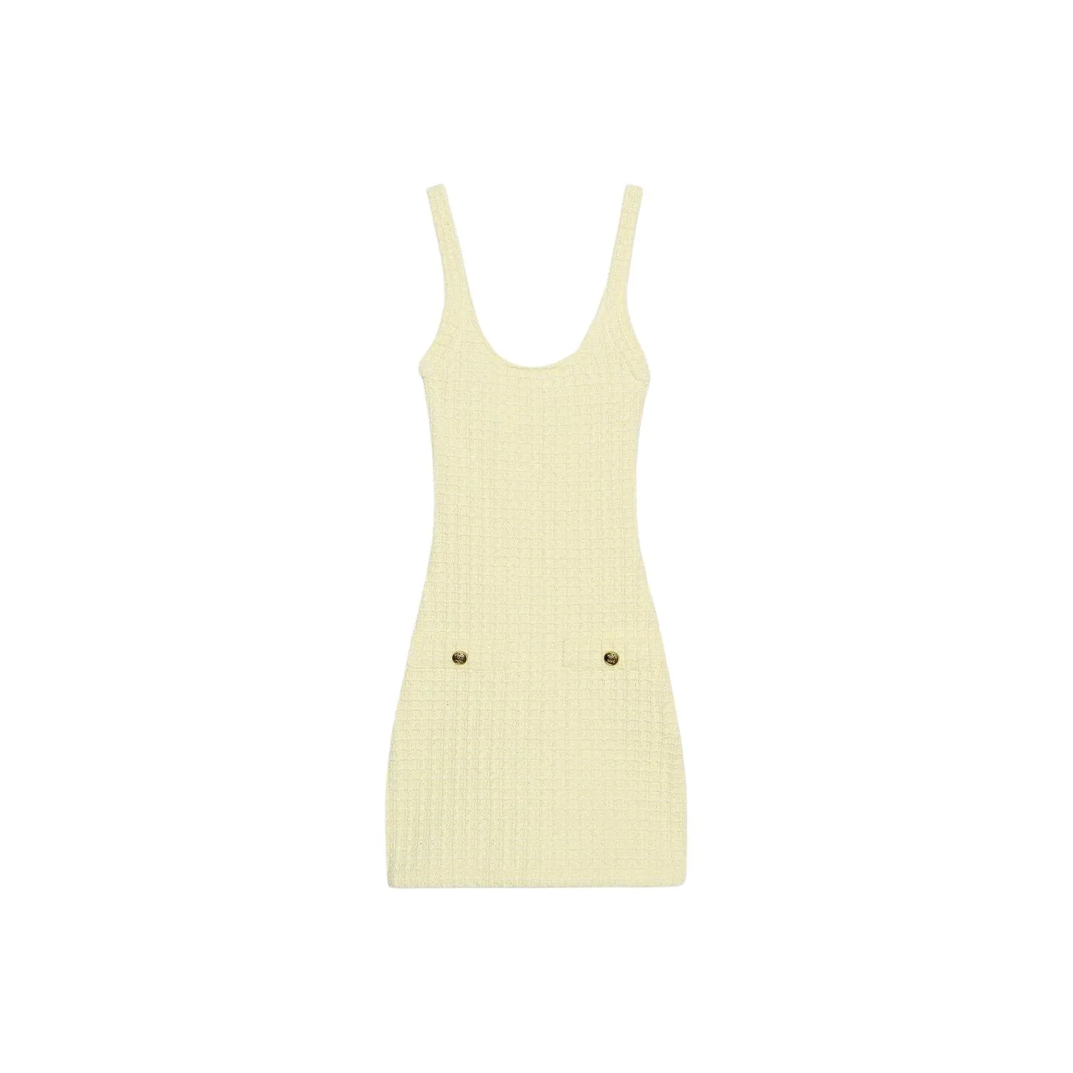 ZARA Sleeveless Dresses Women's Light Yellow