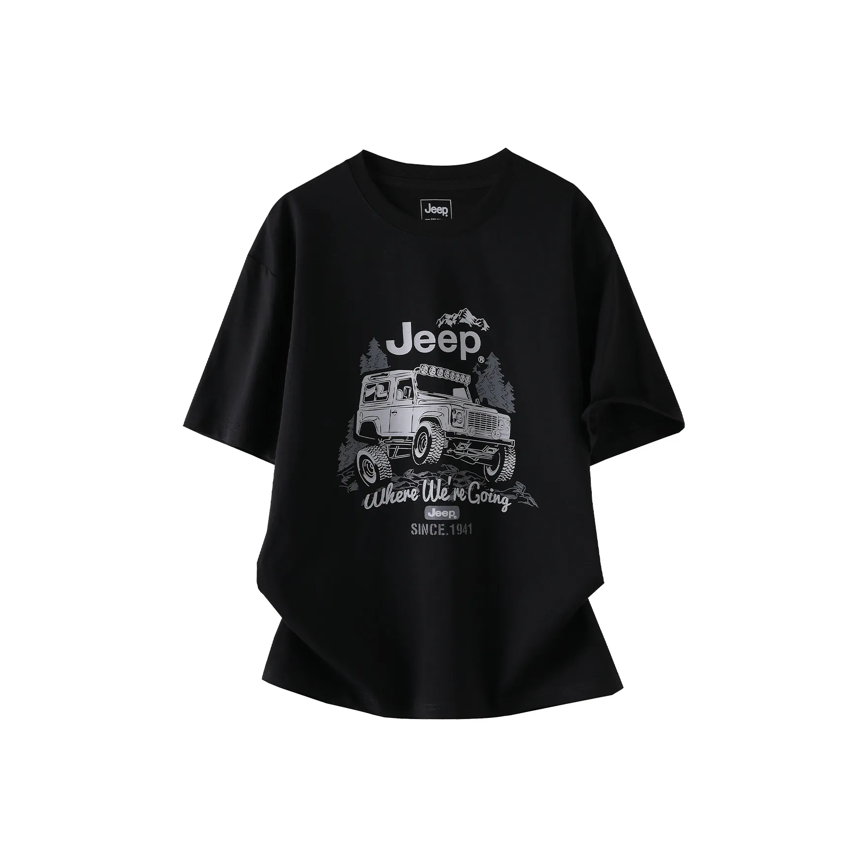 Jeep SS25 Модная Рубашка с круглым вырезом для мужчин
