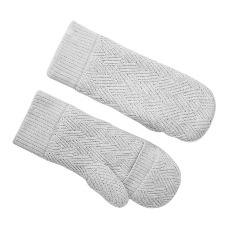 lululemon Вязаные перчатки из смеси шерсти женские светло-серые