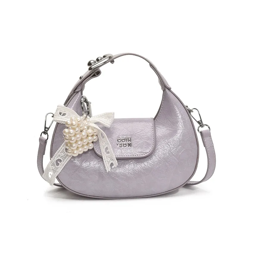 Meow In The Grass ПУ (полиуретан) Одно плечо Сумка Женская Фиолетовая Желтая Серебряная Черная Белая