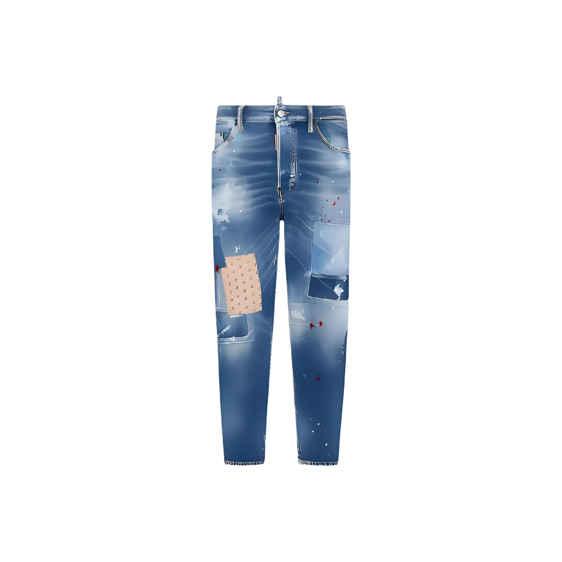 DSQUARED 2 Patchwork detailing Distressed Jeans