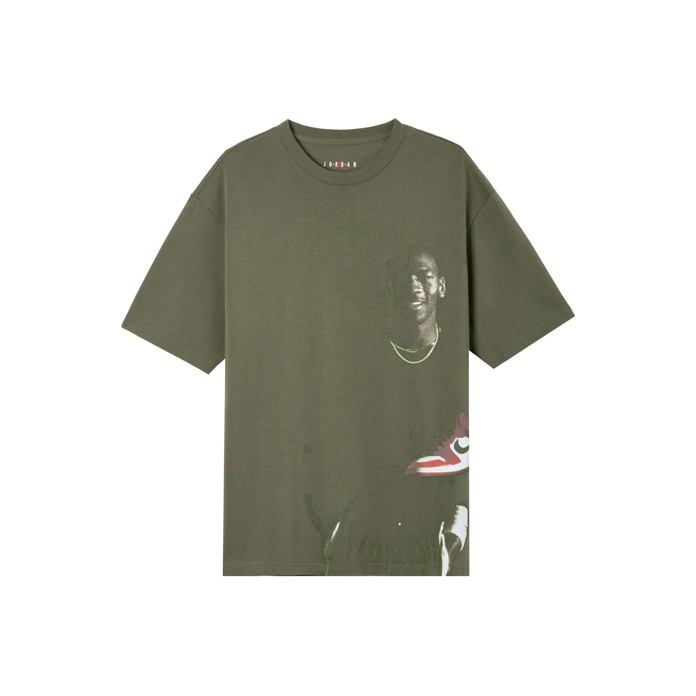 Джордан T Рубашка Мужская Средне-Оливково-Зеленая