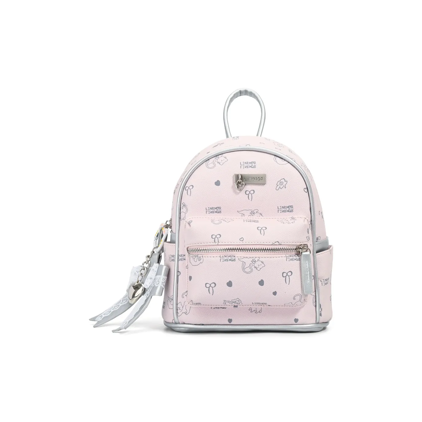 LINLIYOUMAO Рюкзак из синтетической кожи средний женский розовый