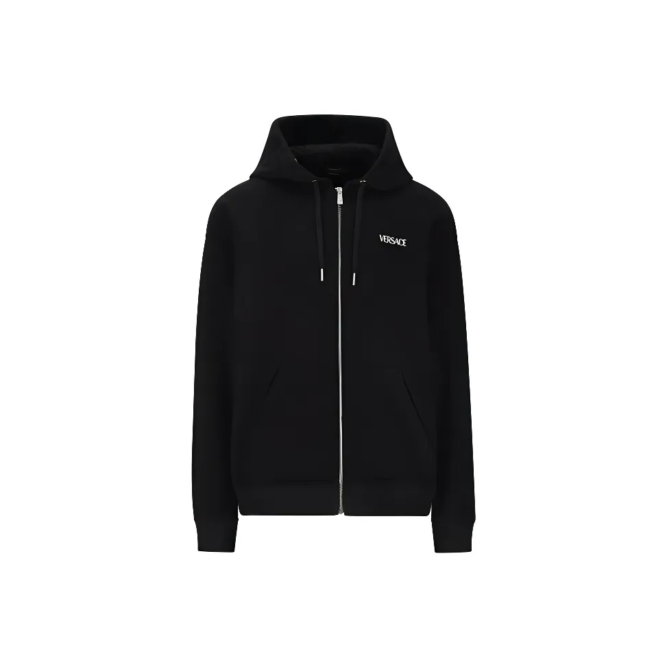 VERSACE Graphic Printed Zipped Hoodie