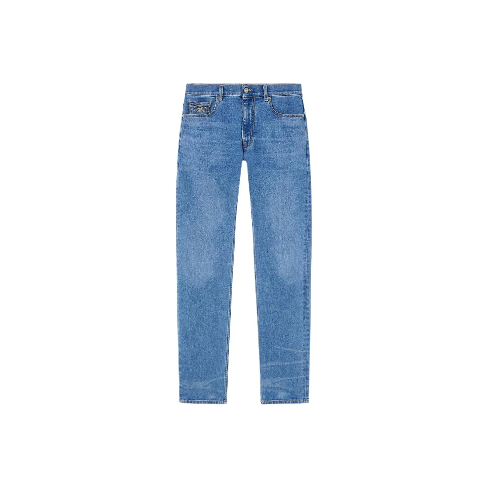 VERSACE Logo Patch Denim Jeans