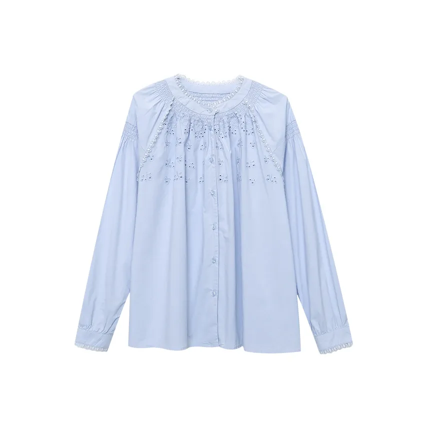 CHARM PICK Светло-синие Женские Рубашки