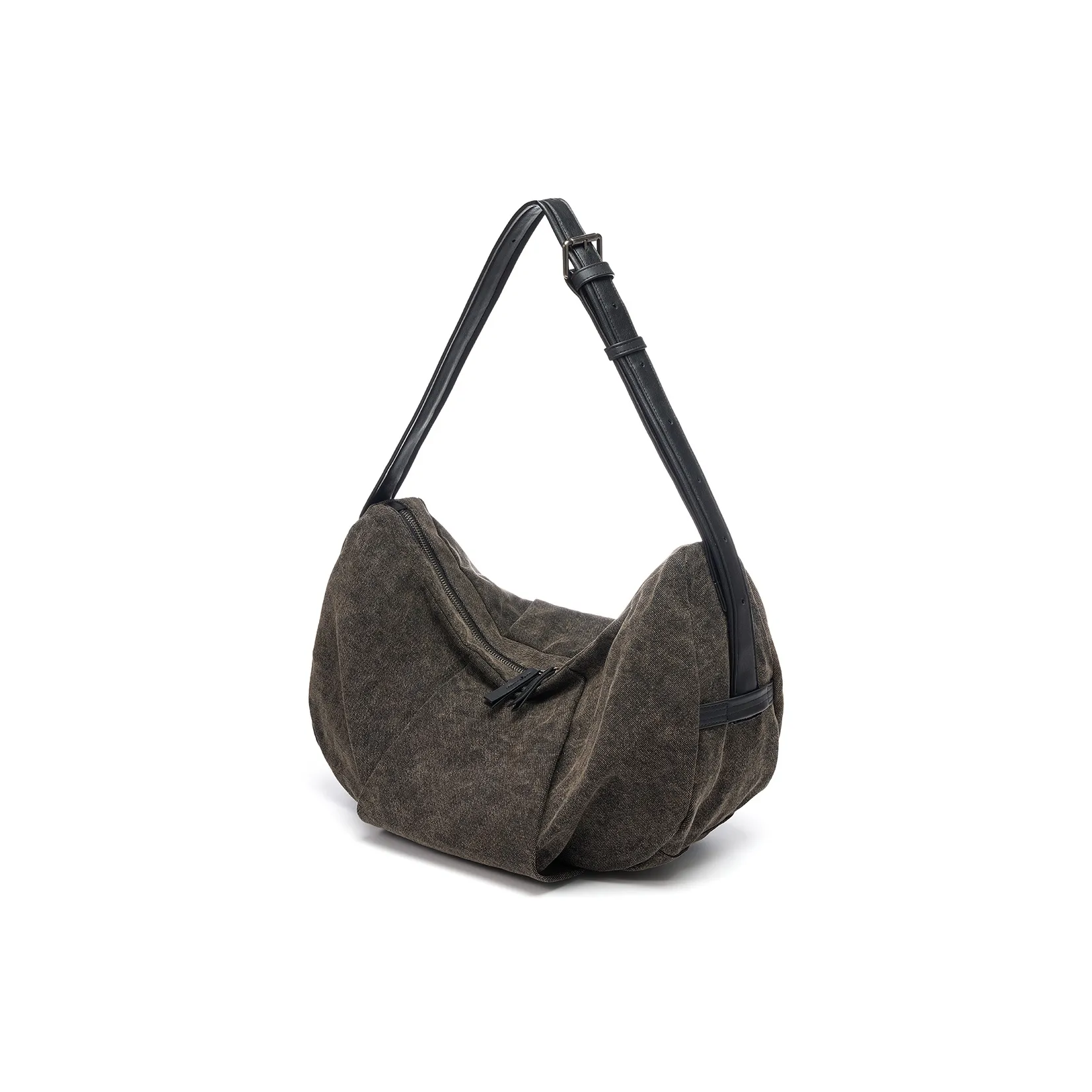 Yawei Kuroda Холст Пельмени Сумка Сумка через плечо Сумка на плечо Средняя Унисекс Коричневый Зеленый