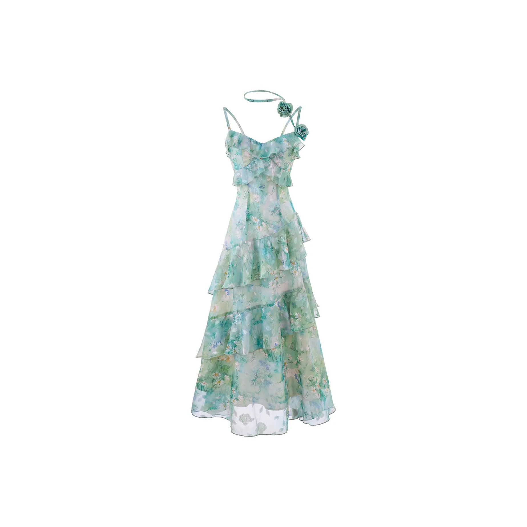Blovelan Slip Dresses Women's Lotus Pond Green