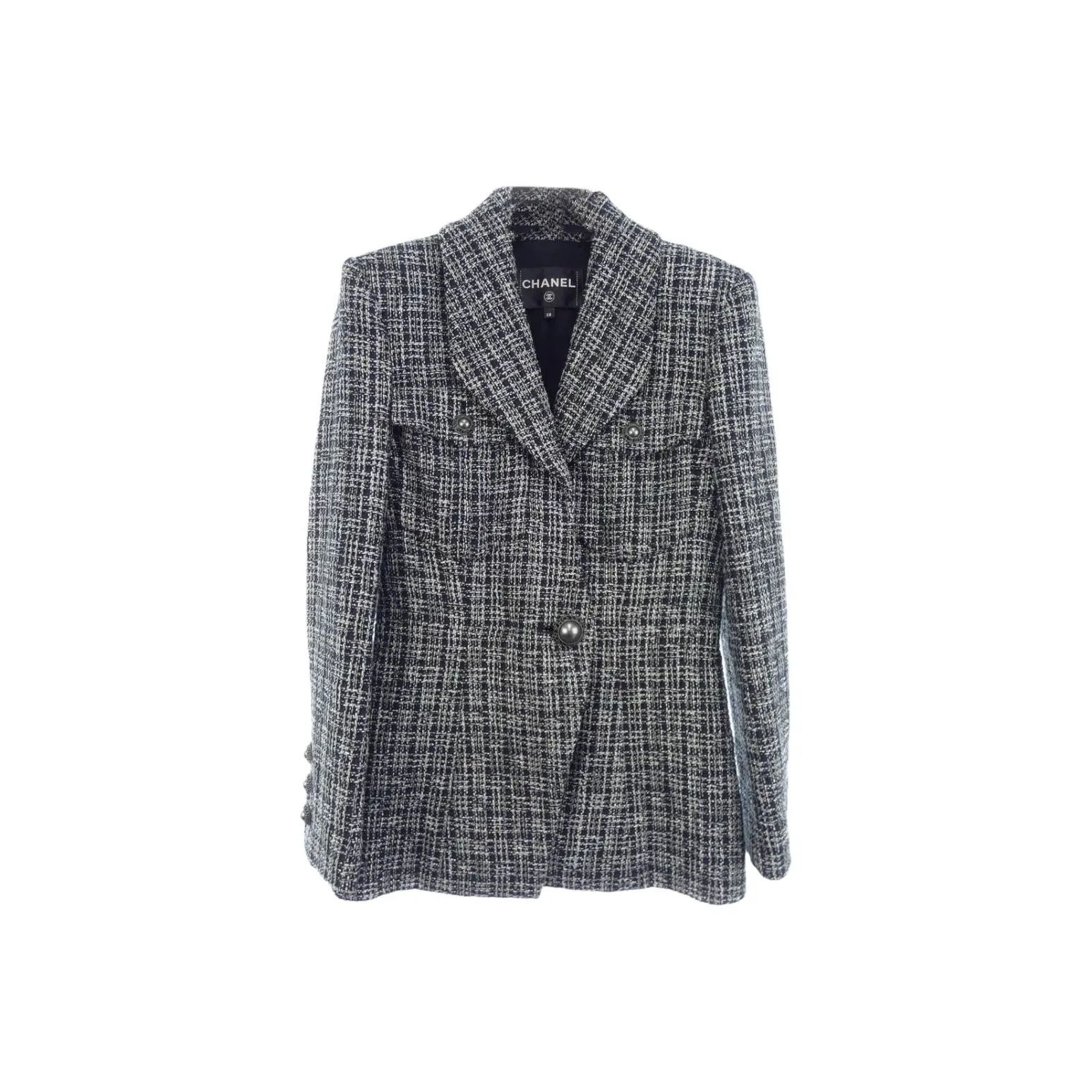 CHANEL 19P Jackets & Coats Women's Gray Black