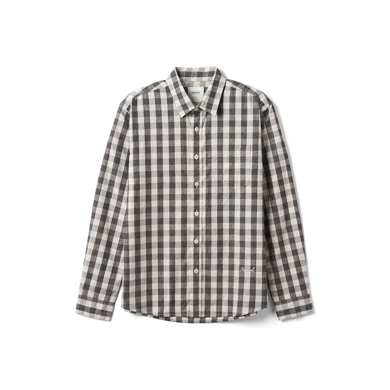 SIMWOOD Shirts Men's Beige Black Plaid