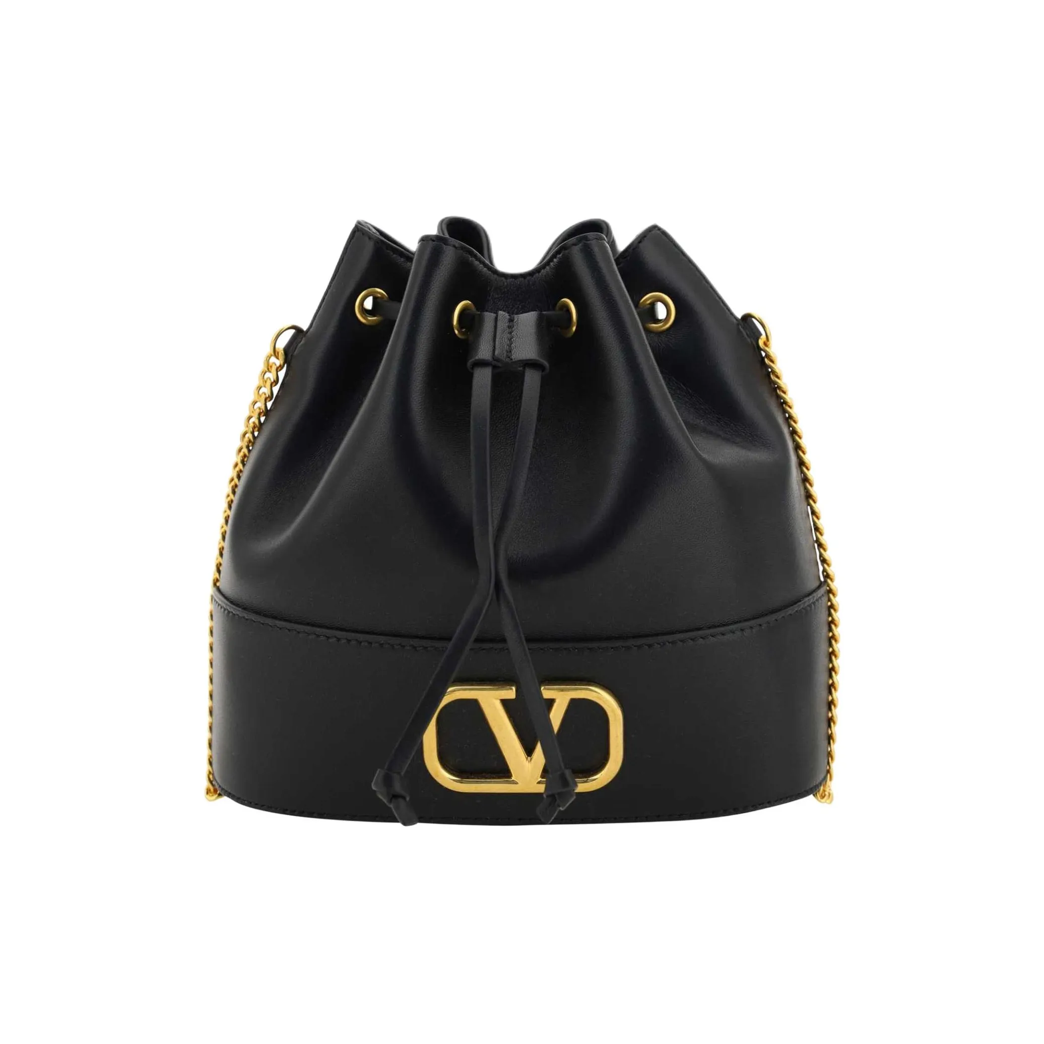 Valentino GARAVANI Calfskin Shoulder Bag Mini Unisex Black