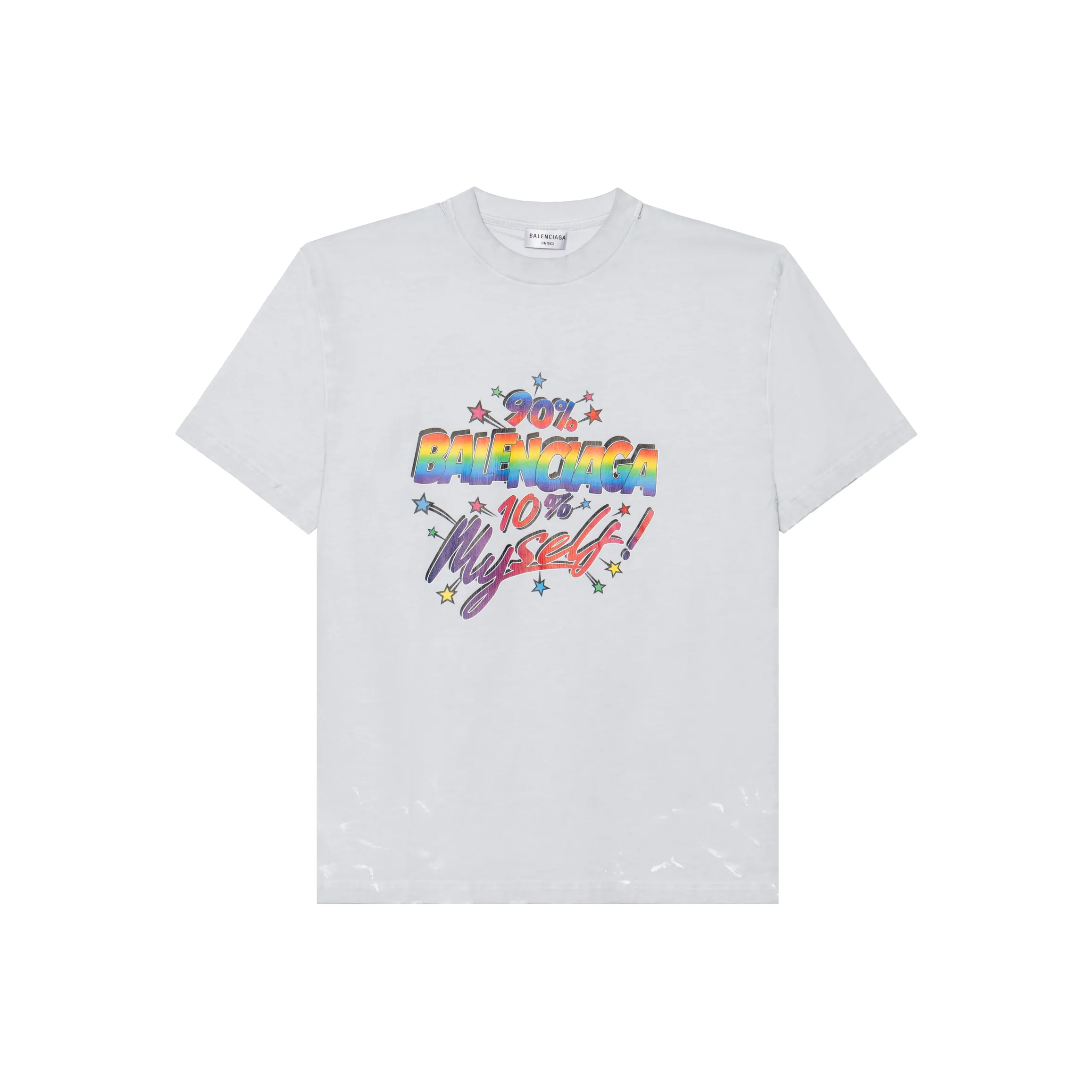 Balenciaga Women's 90/10 Large Fit Vintage T Shirt White