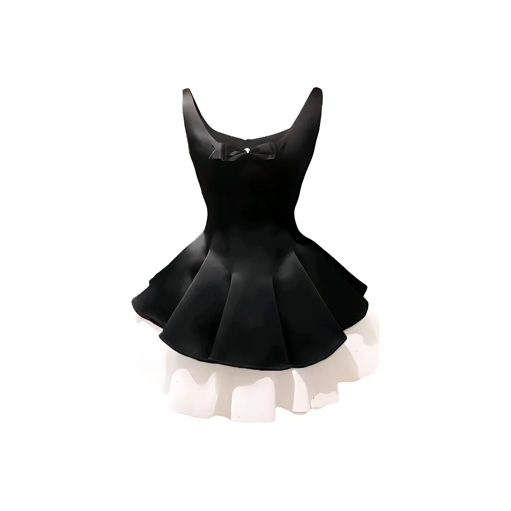 HeartyBite Черное платье Женские Слиплатья