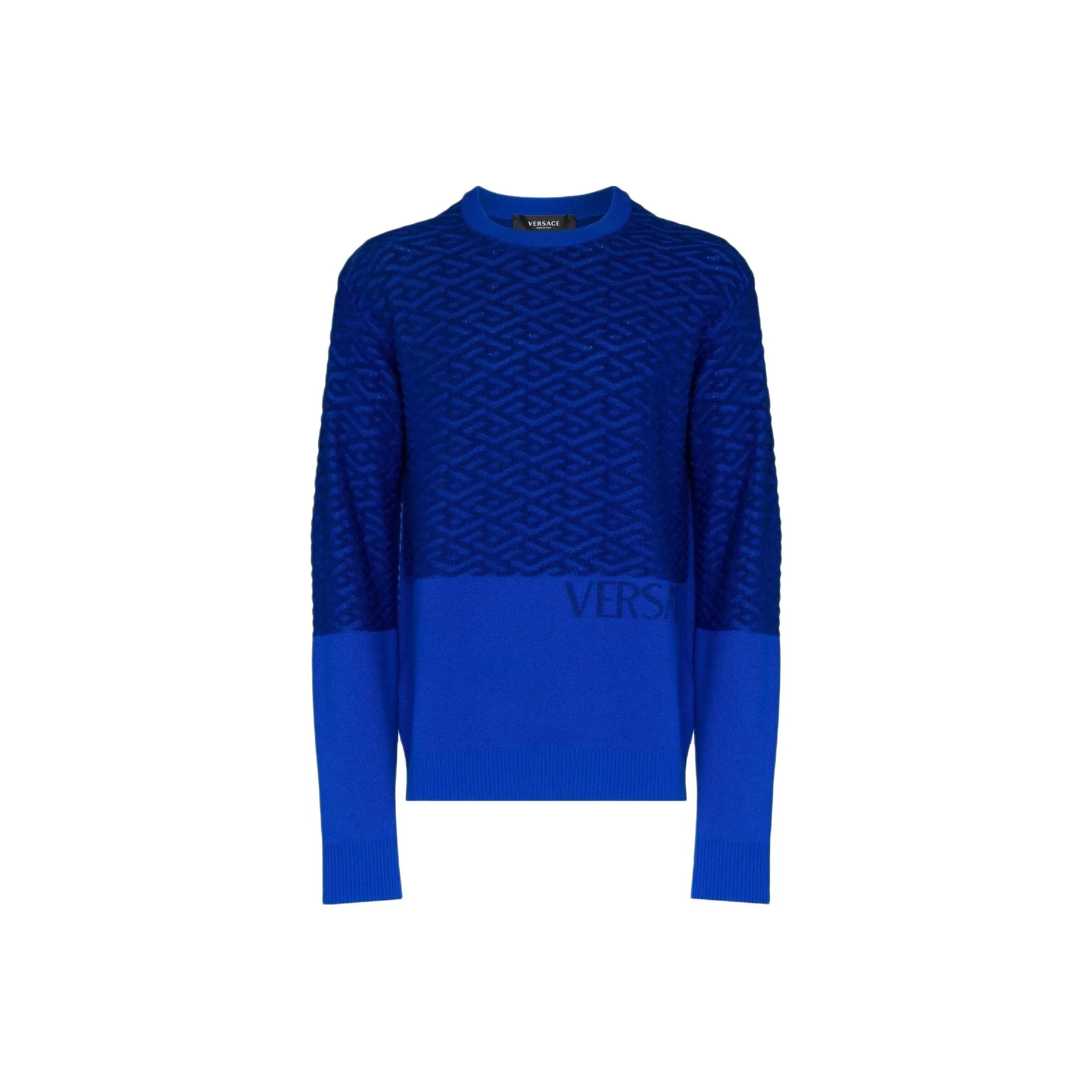 VERSACE Logo intarsia Crew Neck Jumper