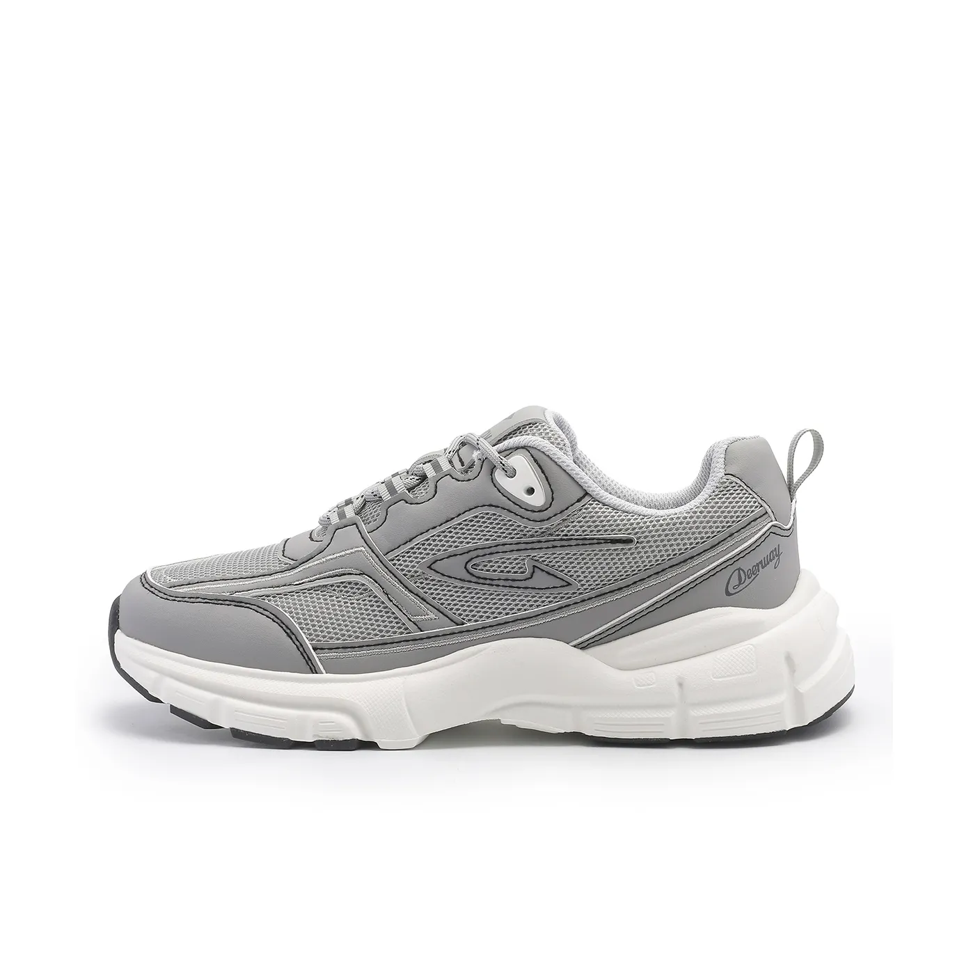 DEERWAY Height Increasing, Lightweight, Breathable, Slip Resistant Low top Casual Shoes Men's Gray