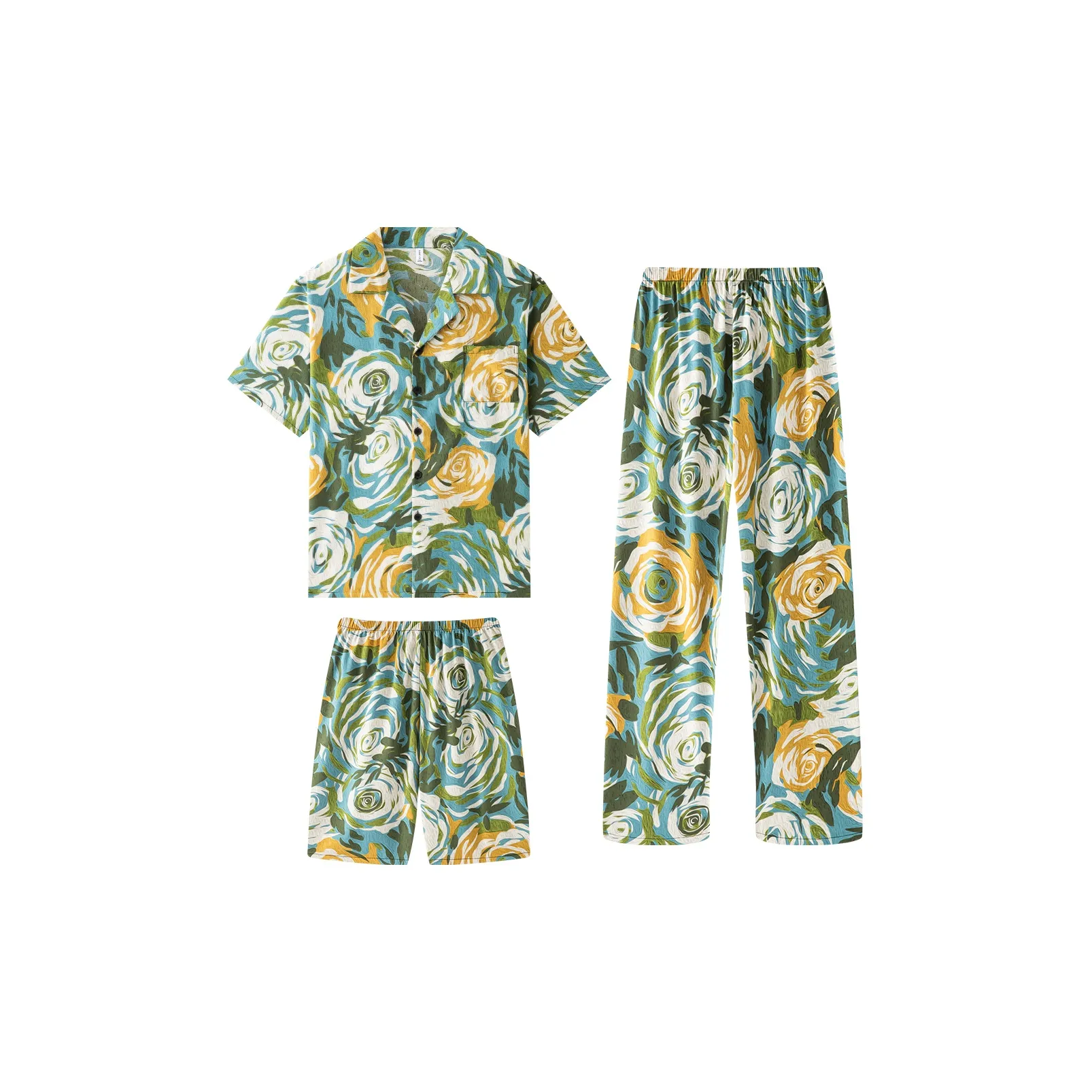 Gongdie Зеленый Мужской Пижамные комплекты