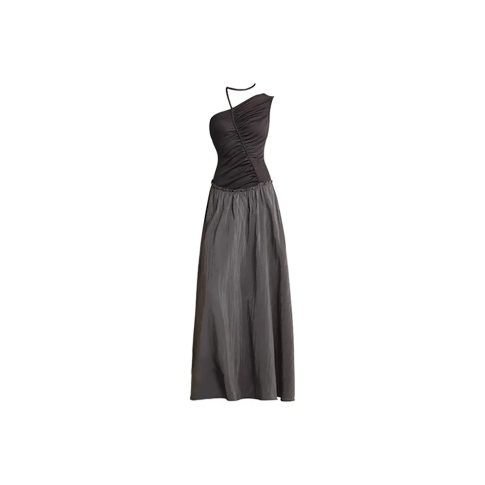 ETSE Черно-серое платье женское платье без рукавов