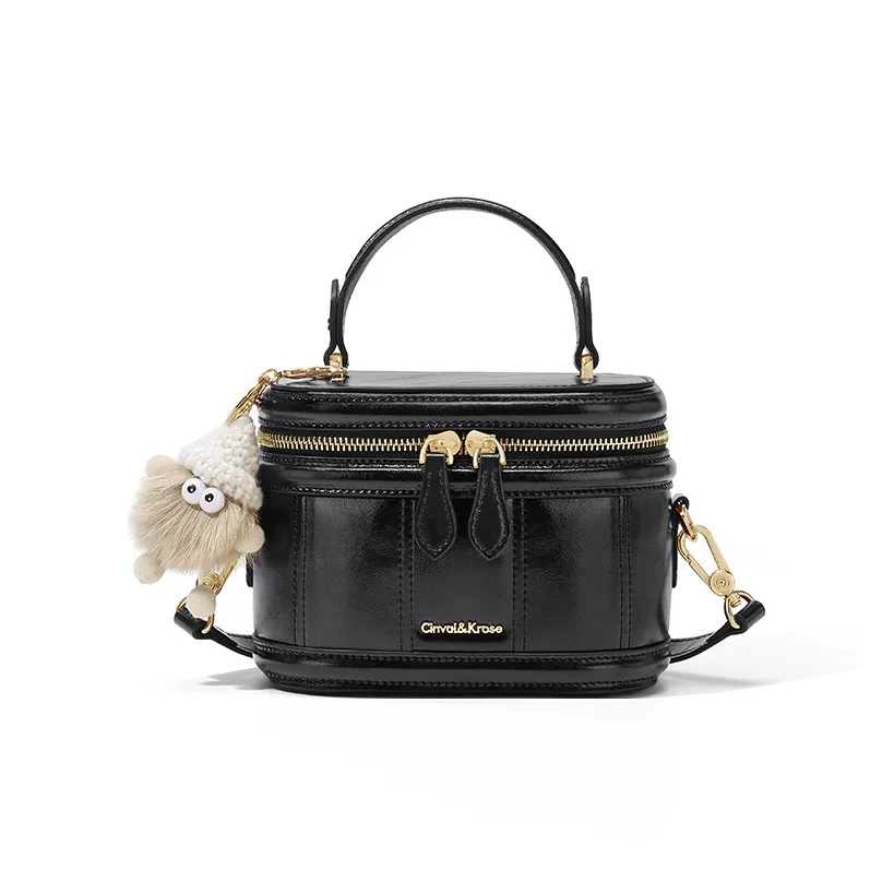 CinvaiKrose Сумка из синтетической кожи с коровьей кожей коробка сумка сумка через плечо маленькая женская экрю черная