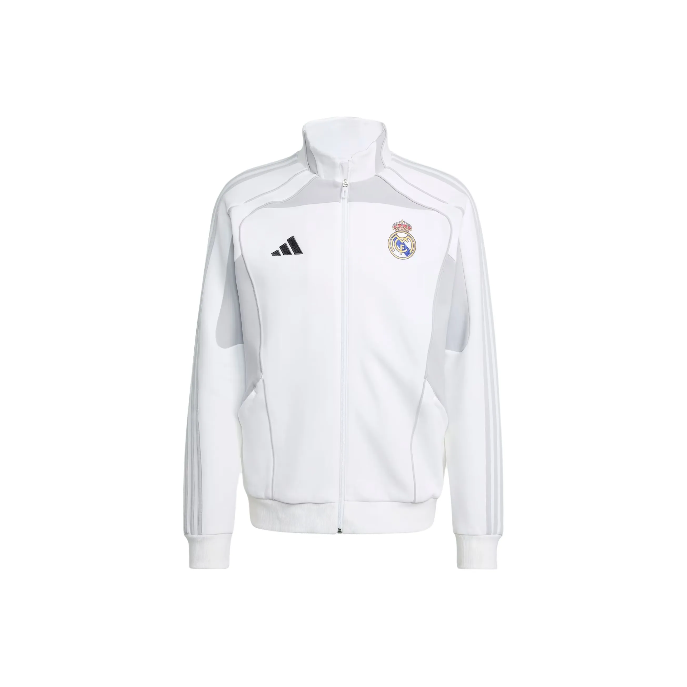 Adidas TrackReal Madrid UBP Куртка Мужская Белая Светло-Серая