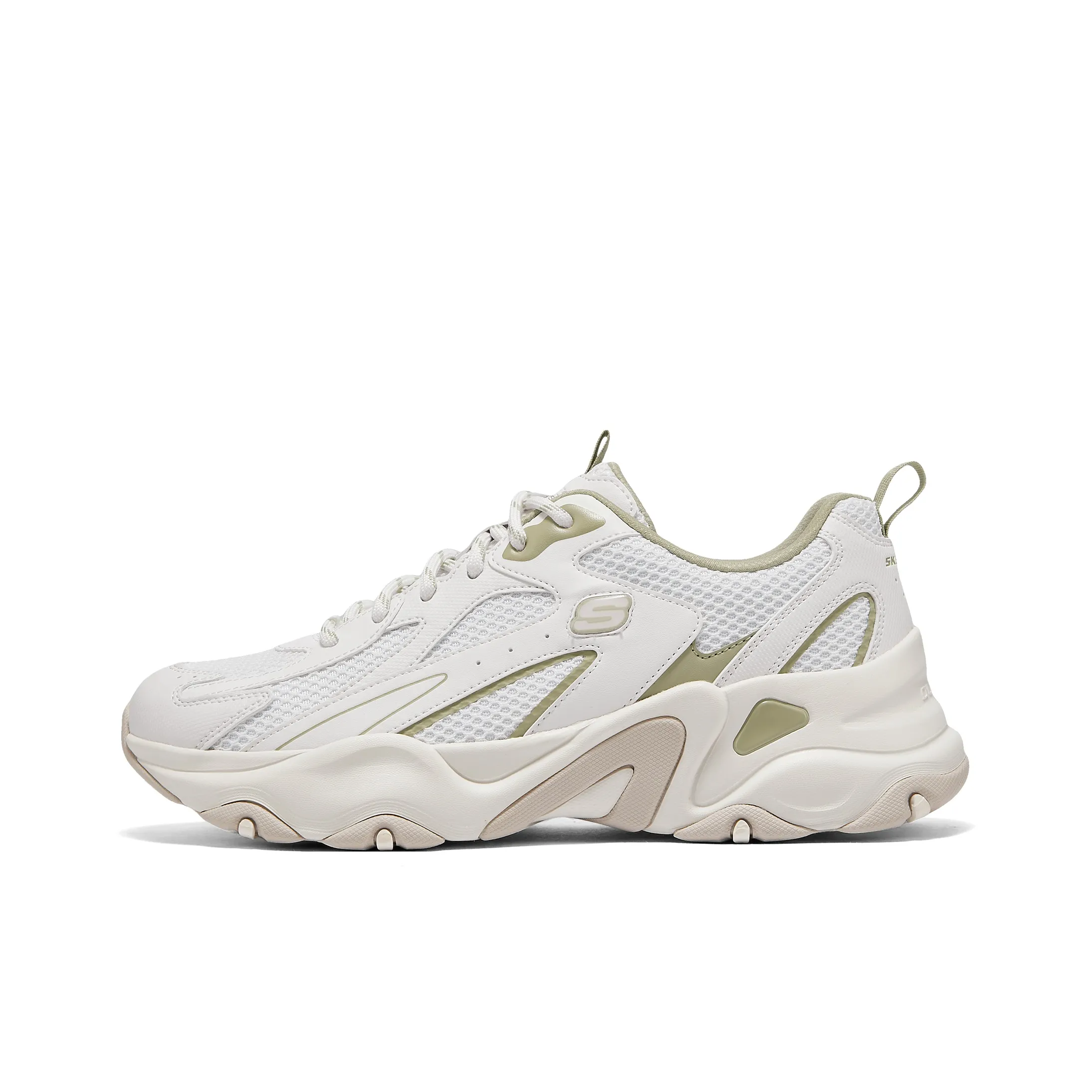 Skechers D'LITES 5,0 Низкий Топ Casual Мужской Белый Зеленый