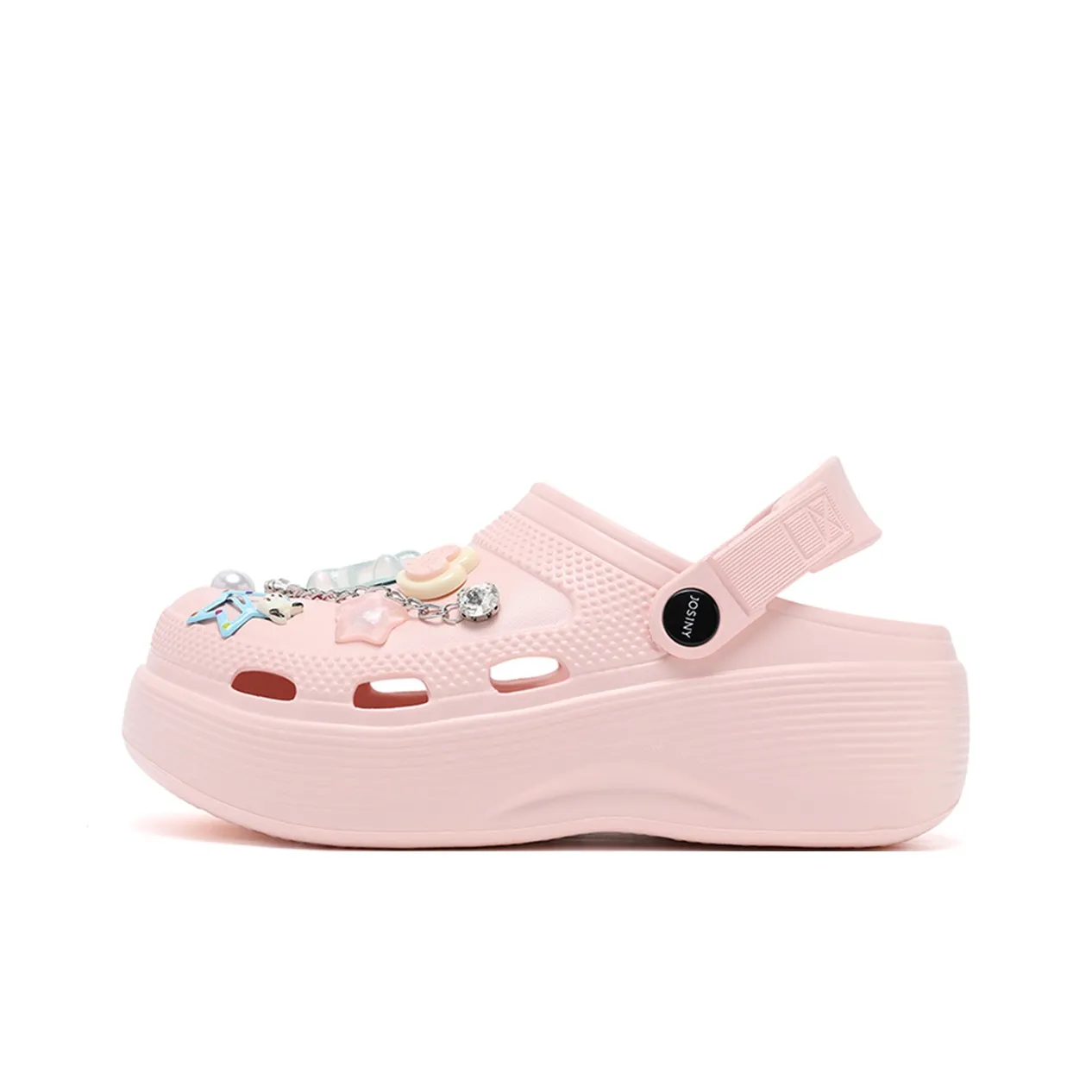 JOSINY Лето Маленький Платформа Увеличение Высоты 5,4CM Модный Трендовый Lazy Верхняя Одежда Слип-он Сабо Женские Светло-розовый