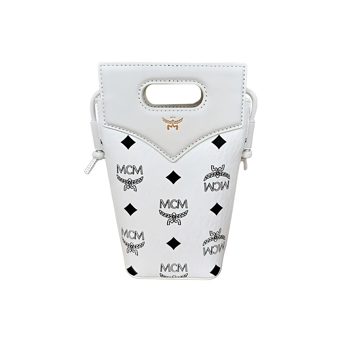 MCM Visetos Искусственная кожа Сумка через плечо Сумка Женская Белая