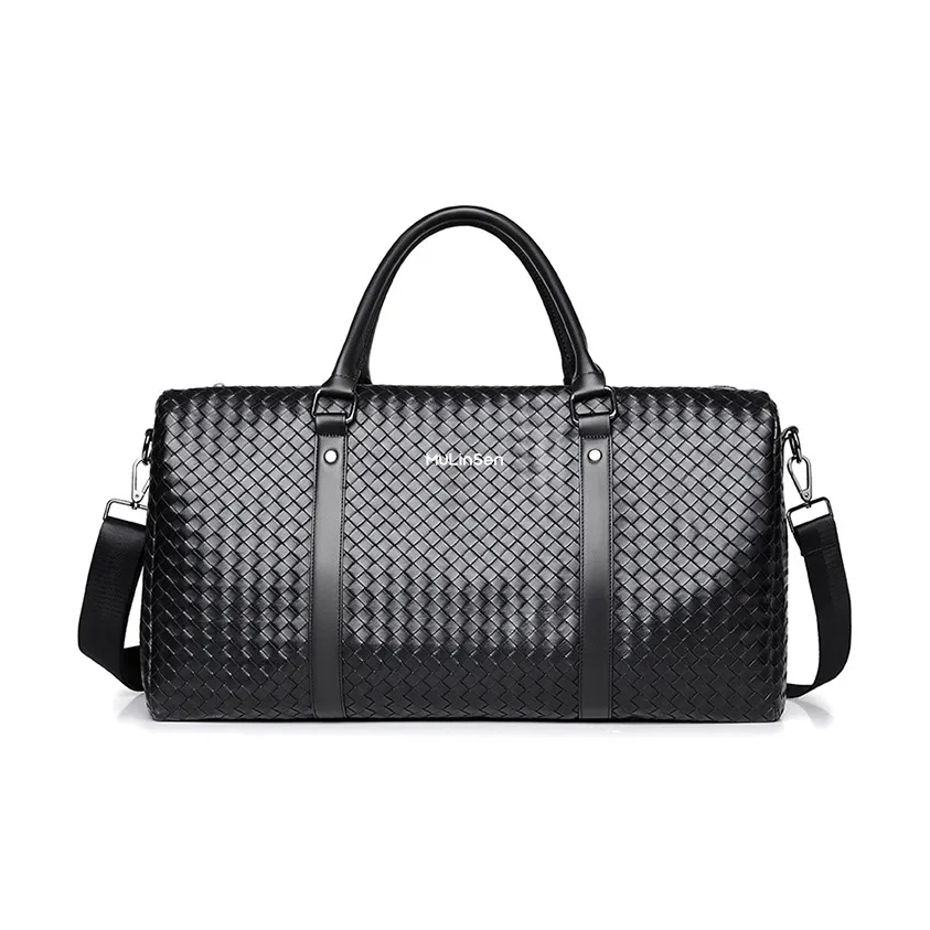 Mulinsen Polyester One Shoulder Crossbody Bag, Travel Bag Unisex Black/Brown