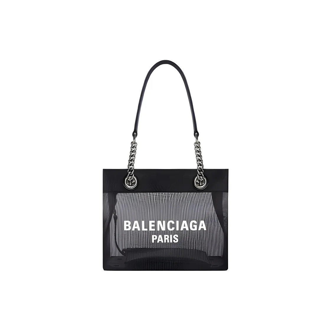 Balenciaga Mesh Fabrics Tote Bag, Shopping Bag, Shoulder Bag, Handbag Trumpets Women's Black
