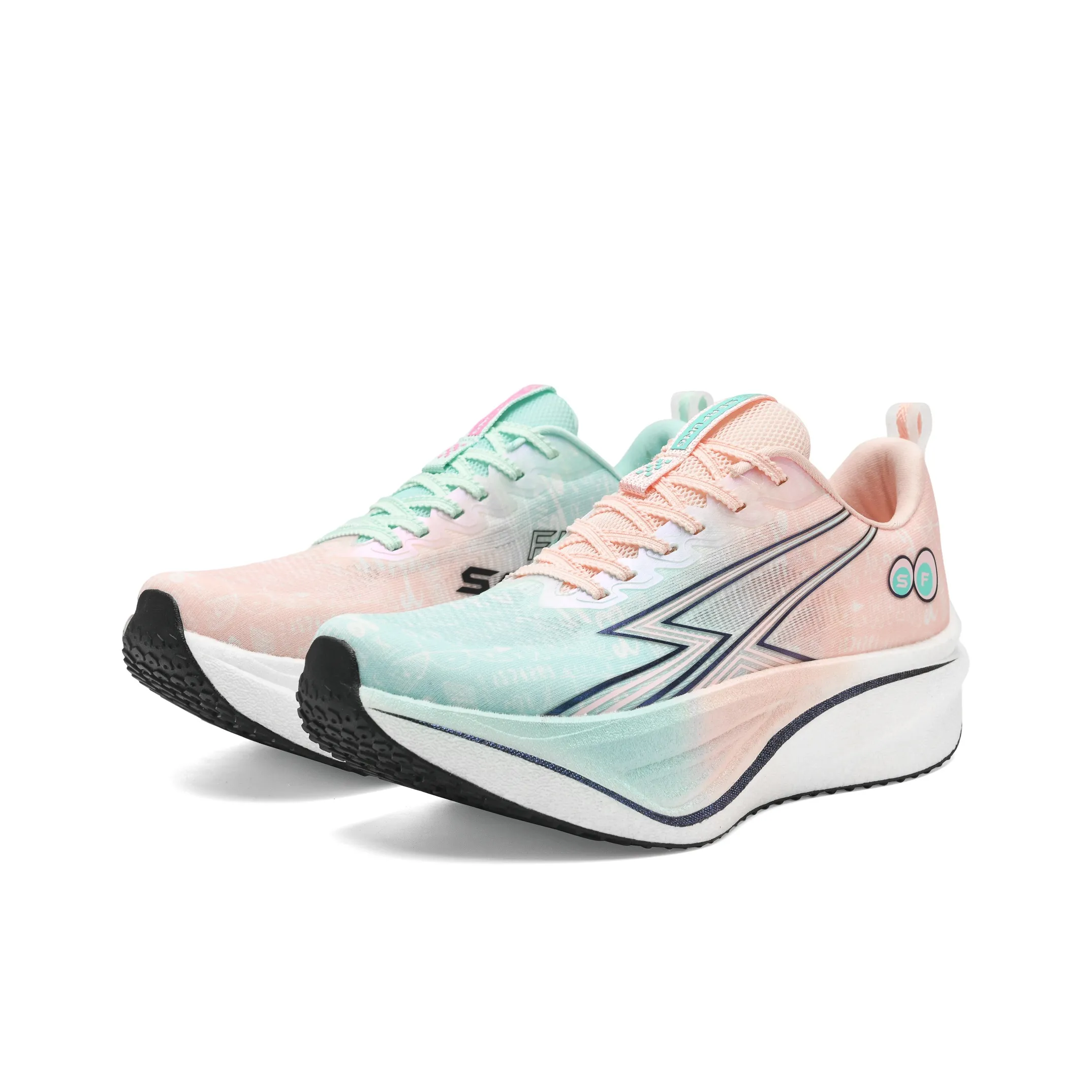 SEAFUNG Амортизация Ударопрочные Низкие Кроссовки для Бега Унисекс Цвет зеленой сливы Бамбук Вино Несовпадающие