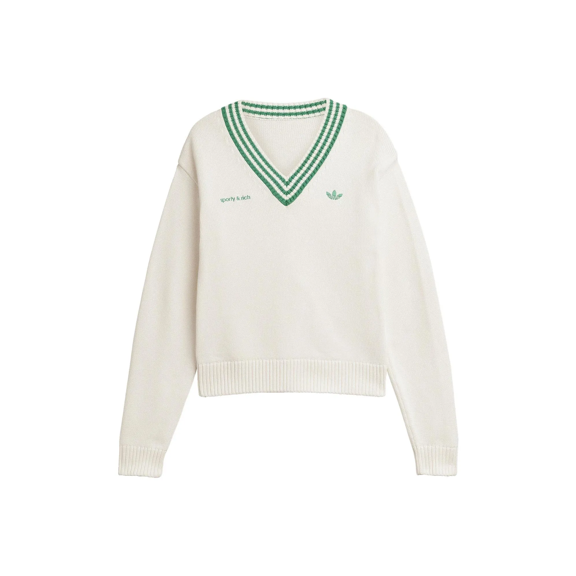 Adidas Originals x SPORTY RICH SS25 Трикотаж Женский Нефритовый Белый