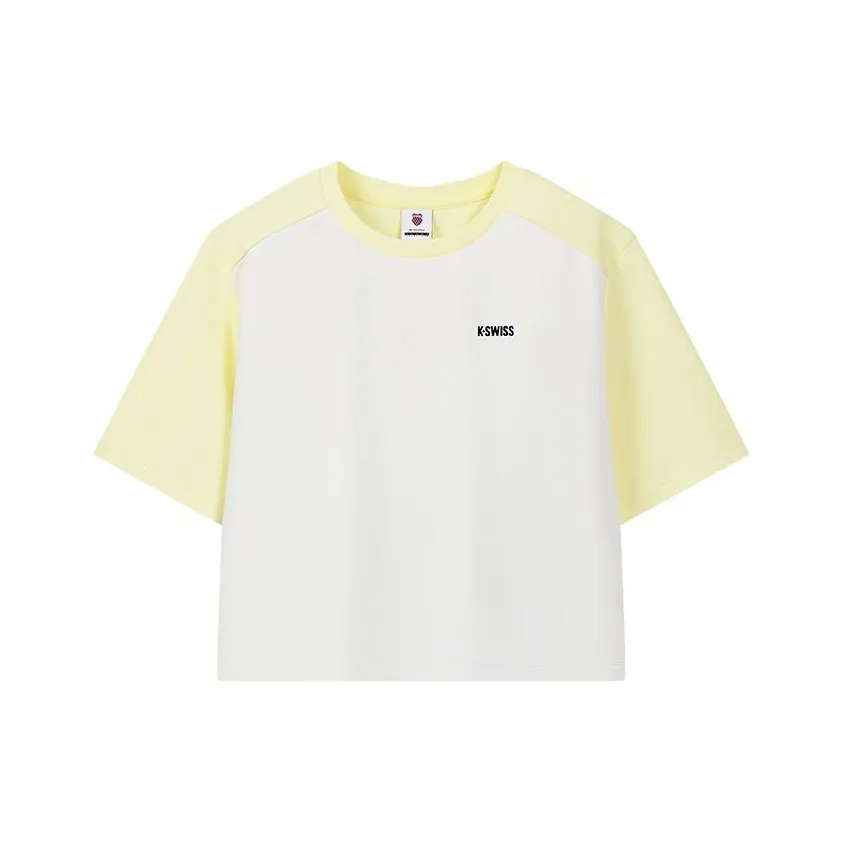 KSWISS T-Shirt Женская Белая Желтая Комбо