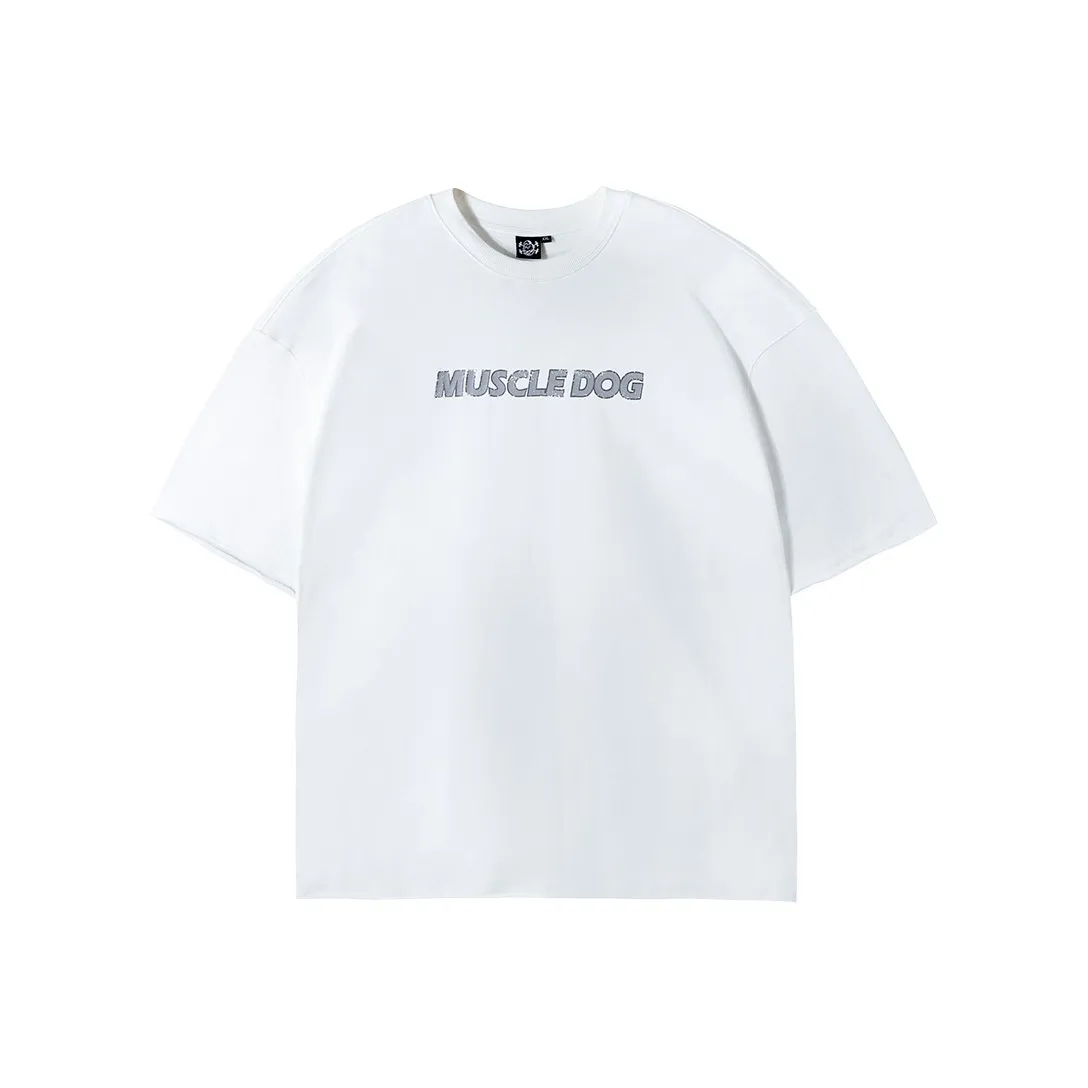 Muscle Dog Экрю Мужская T-рубашка