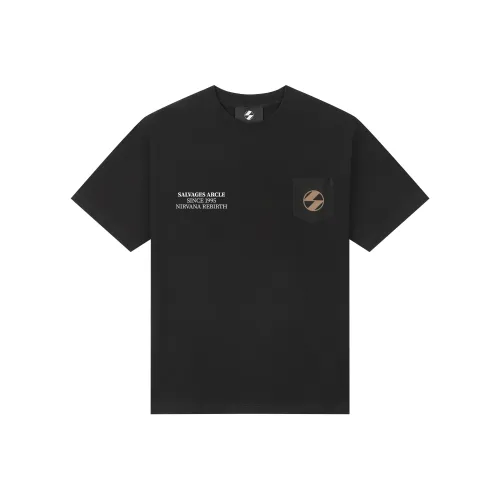 THE SALVAGES FASHION CLUB Черная унисекс футболка