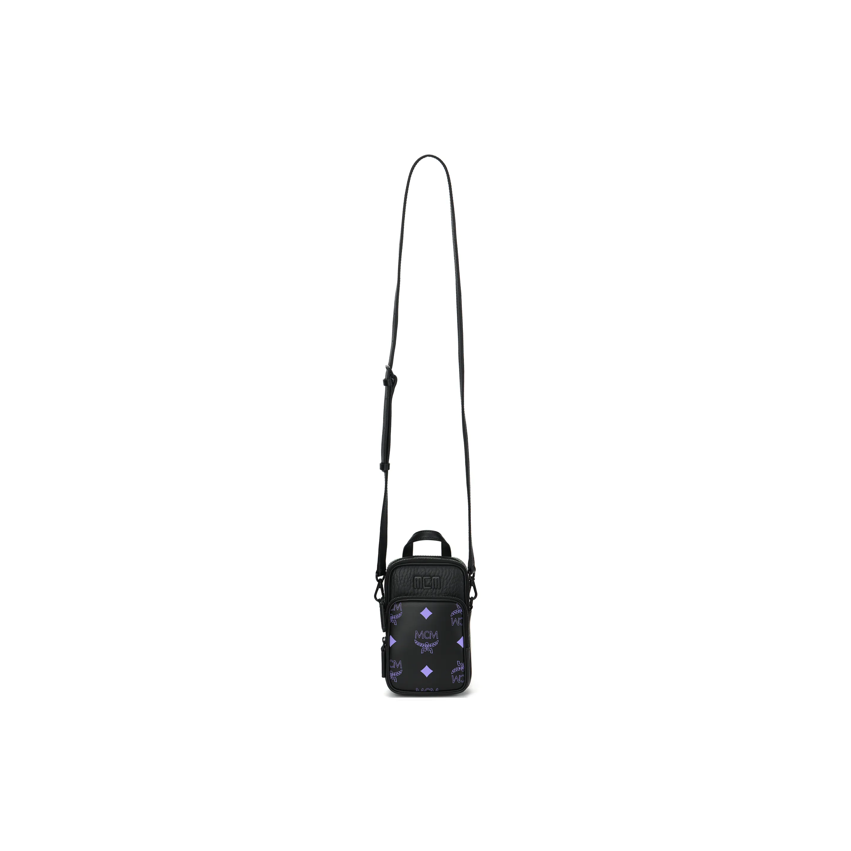 MCM Artificial Leather Crossbody Bag Extra Mini Unisex Black