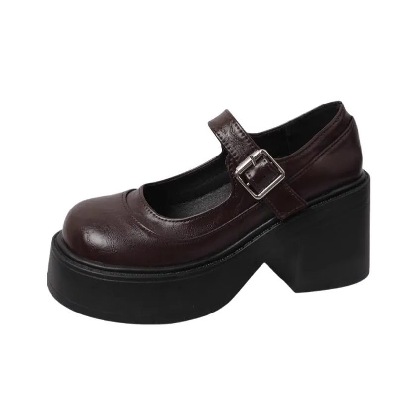 PARK DANCE Туфли Мэри Джейн с грубым каблуком Женские