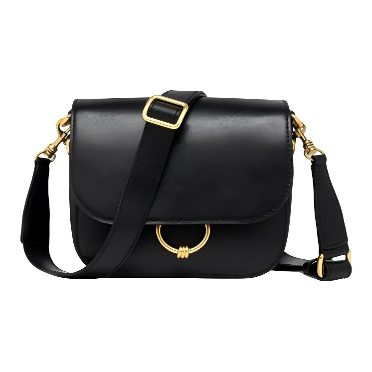 GIANNI CHIARINI Leather Crossbody Bag, Shoulder Bag Women's Black