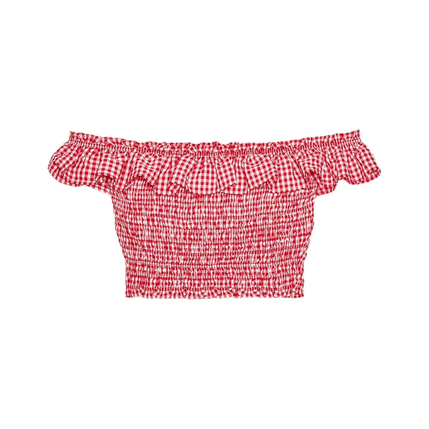 ZARA Белый/Красный Женские Короткие Топы