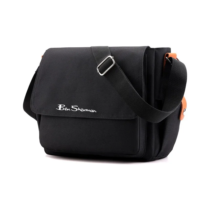 BEN SHERMAN Нейлоновая сумка через плечо стандартная унисекс черный белый