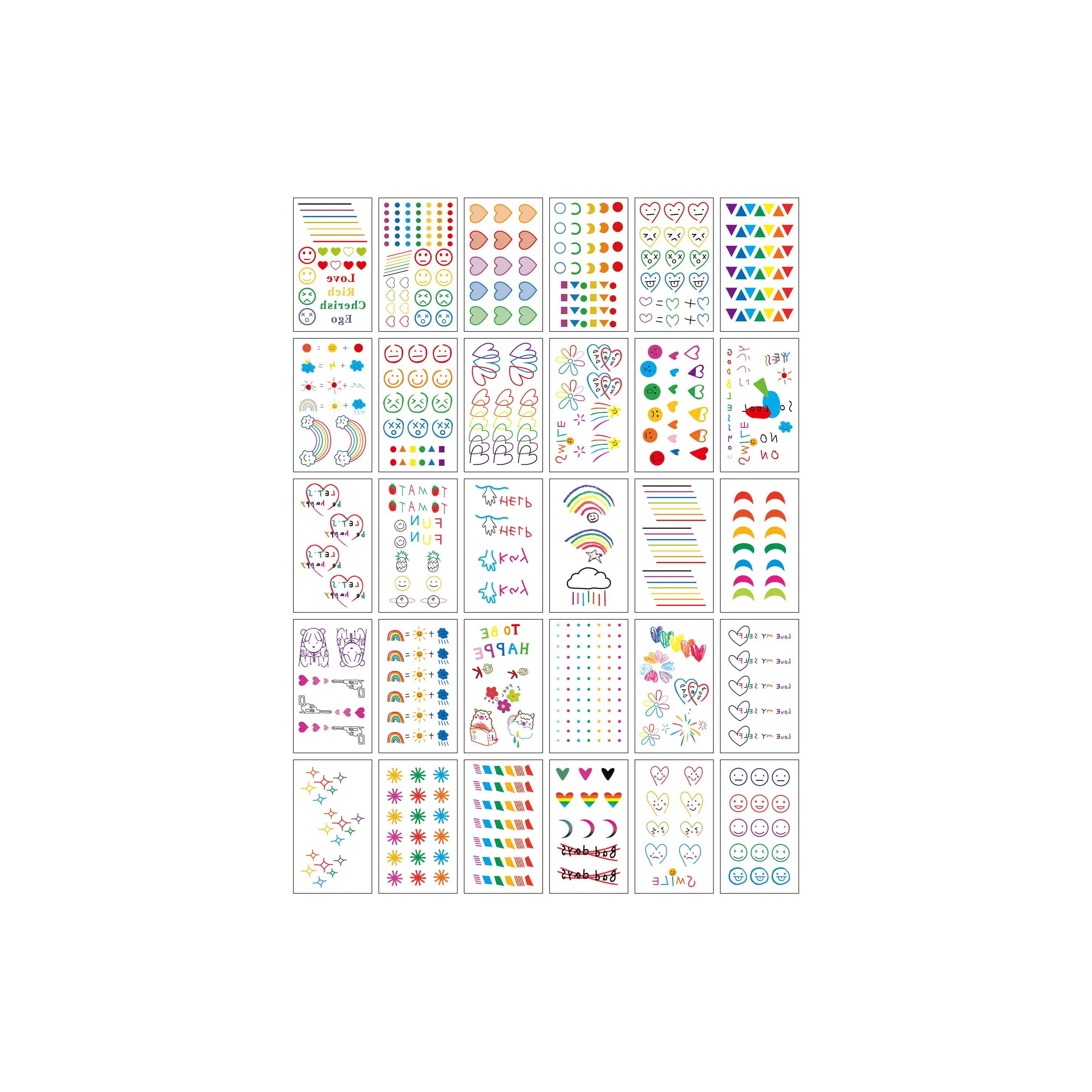 XNTX Милый Котенок Цветочный Временные Татуировки