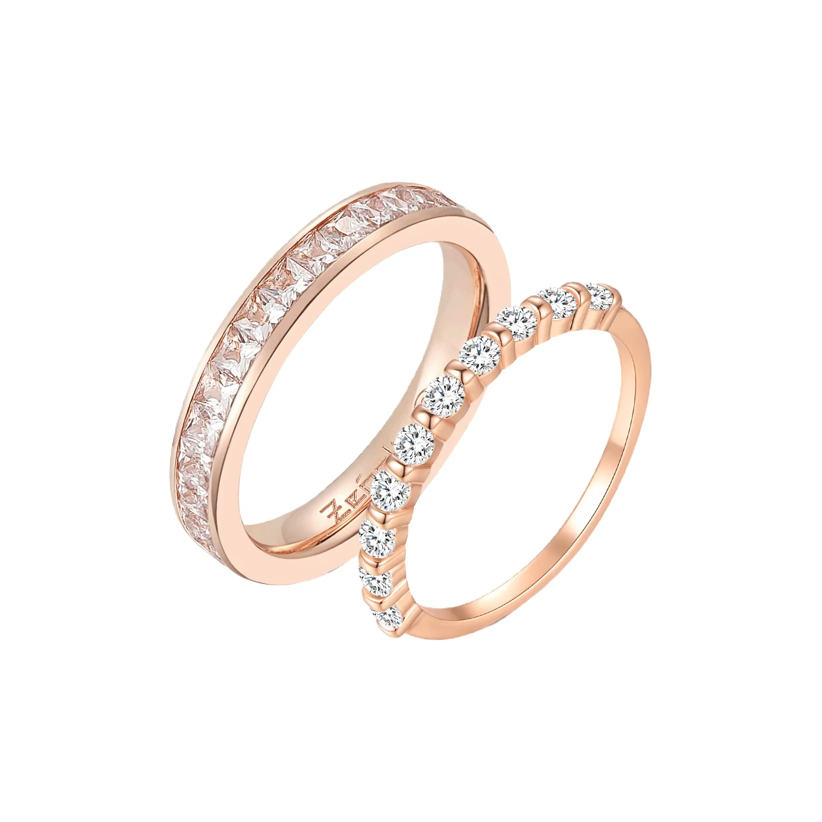 ZEGL Кольца из титана и стали женские