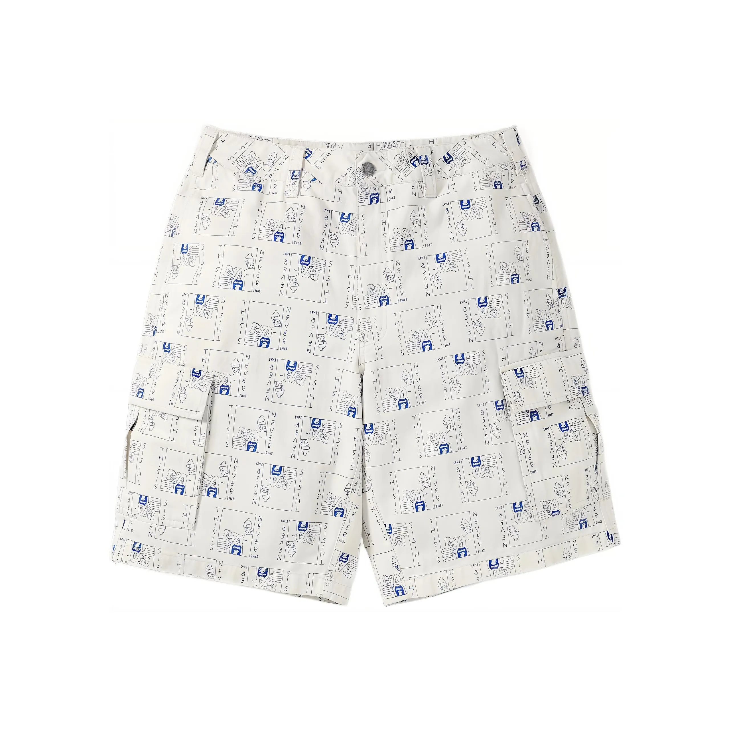 Thisisneverthat Long Field Collaboration Cargo Shorts Unisex White