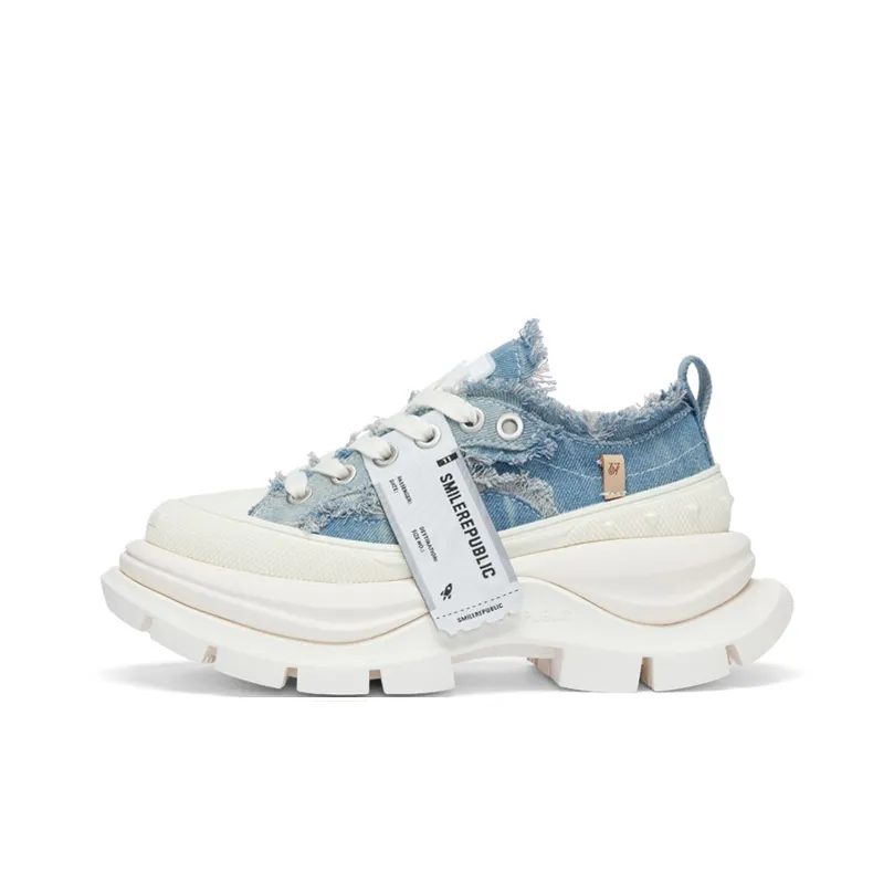 SMILEREPUBLIC SMILE QUEEN Износостойкий и Легкий Низкий Топ Толстая подошва Кроссовки Унисекс