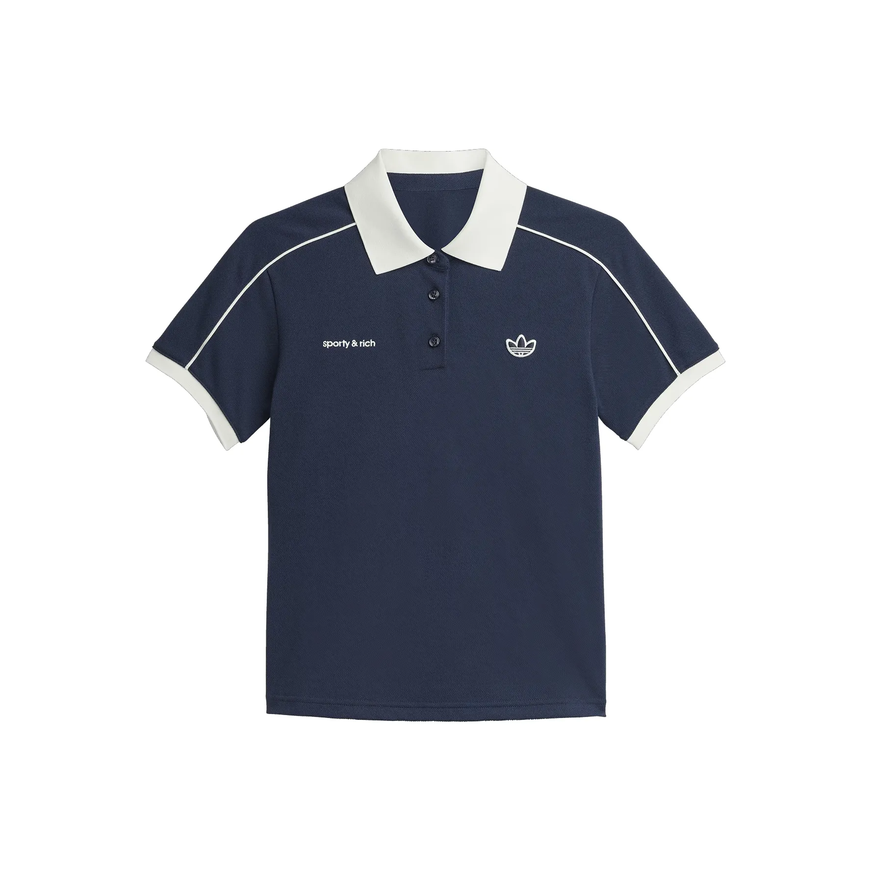 Adidas Originals x SPORTY RICH SS25 Поло Женское Темно-синий