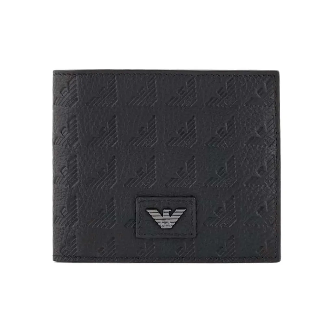 EMPORIO ARMANI Cow Leather Wallet Unisex Black