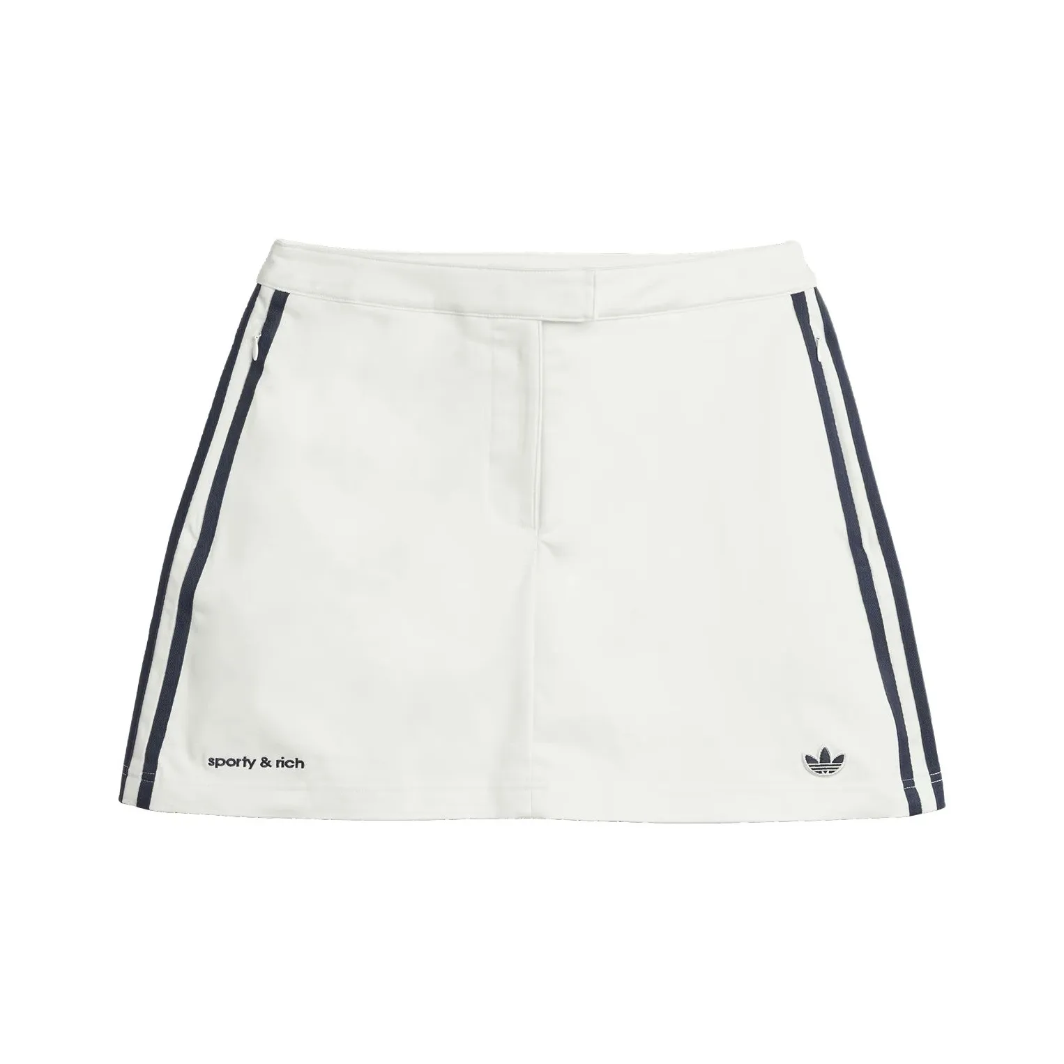 Adidas Originals x Sporty Rich SS25 Повседневные короткие юбки Женские Ярко-белый Темно-синий