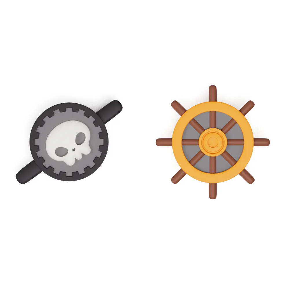 HelloSlippers Mr. Skully ПВХ Ночной свет Украшения для обуви Унисекс